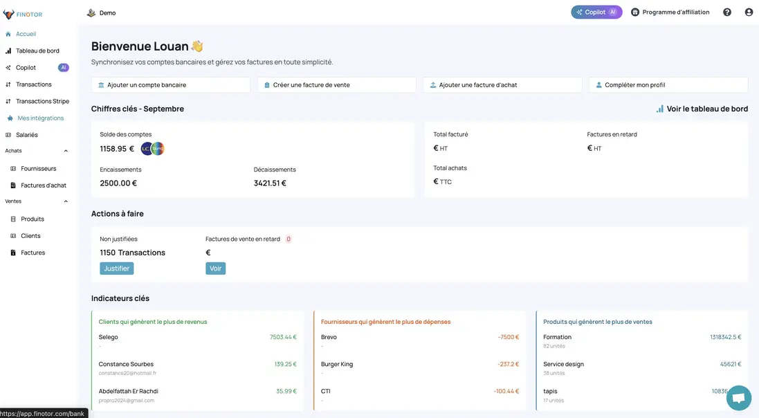 Comment connecter revolut business avec finotor