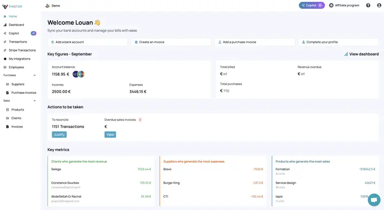 Connect your Revolut Business bank account to Finotor